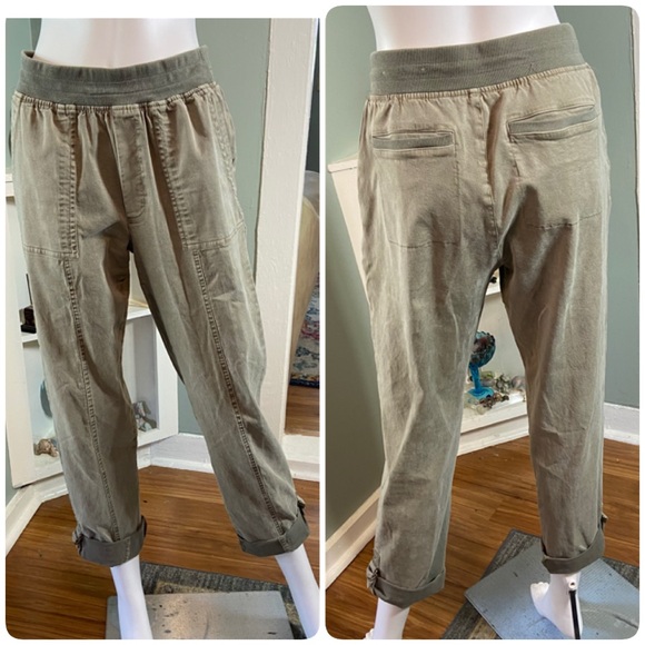 Soft Surroundings Pants - Soft Surroundings Convertible Olive Green Pants Capri Cropped XSmall XS